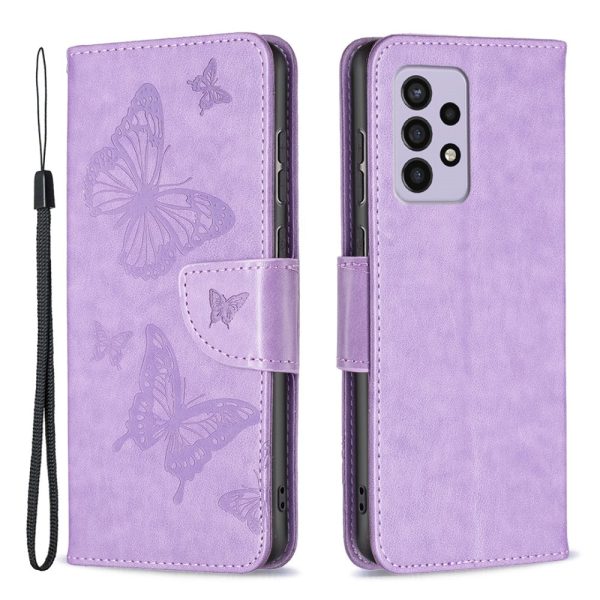 Butterfly Samsung Galaxy A33 5G flip case - Purple Fashion