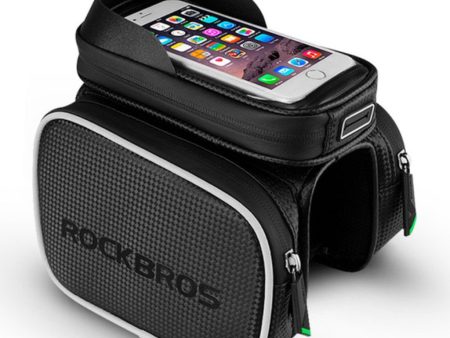 ROCKBROS bicycle bike top tube bag with touch screen window for 6.2-inch Smartphone - Satellite Sale