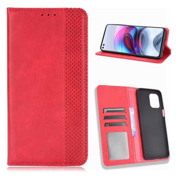 Bofink Vintage Motorola Moto G100 leather case - Red Online Sale