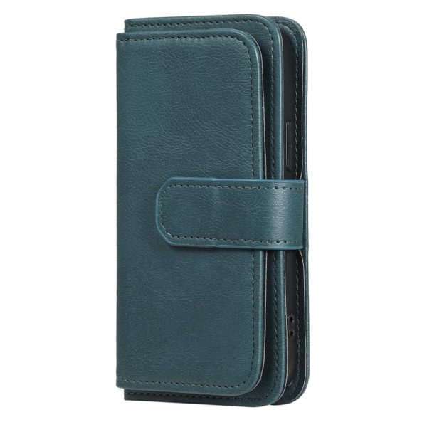 10-slot wallet case for iPhone 13 Mini - Dark Green on Sale