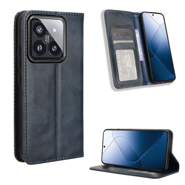 Bofink Vintage Xiaomi 14 leather case - Blue For Discount