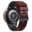 18mm Universal dual color silicone strap - Wine Red   Black For Discount