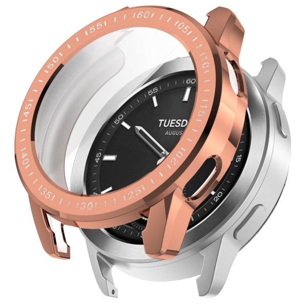 Xiaomi Watch S3 Scratch Resistant Watch Protective Case Electroplating Anti-drop Cover - Rose Gold Cheap