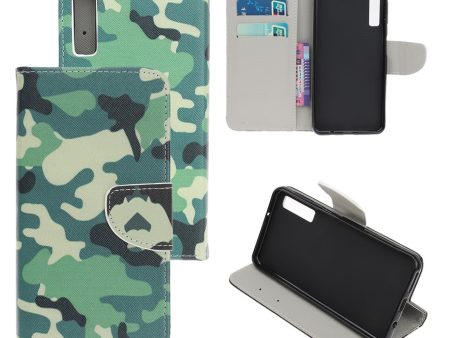 Wonderland Samsung Galaxy A70 flip case - Camouflage Pattern Online now