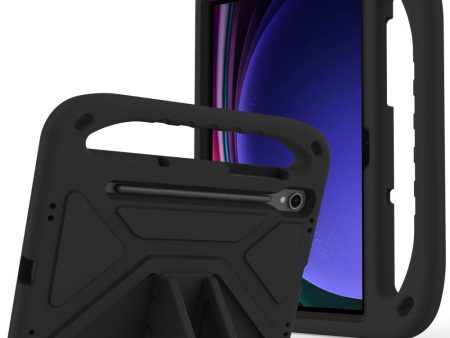 Black Tablet Cover with Kickstand and Hand Grip for Samsung Galaxy Tab S9 FE For Cheap