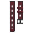 18mm Universal dual color silicone strap - Wine Red   Black For Discount