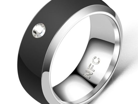 Smart editable stainless steel multifunctional NFC ring - Black   7# Online Hot Sale