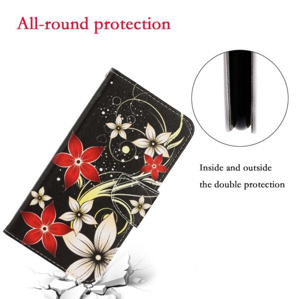 Wonderland Samsung Galaxy S21 Plus flip case - Red and White Flowers For Sale