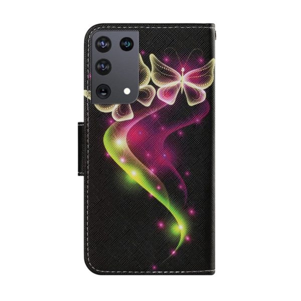 Wonderland Samsung Galaxy S21 Ultra flip case - Glittery Butterfly Online now