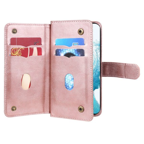 10-slot wallet case for Samsung Galaxy S23 - Rose Gold Discount