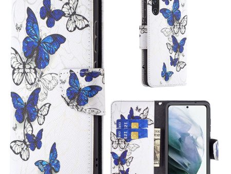 Wonderland Samsung Galaxy S21 FE flip case - Blue Butterfly Online