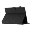 Universal butterfly imprinted leather case for 10-inch tablet - Black Online