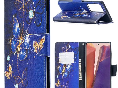 Wonderland Samsung Galaxy Note 20 Ultra flip case - Dark Blue Butterfly Supply