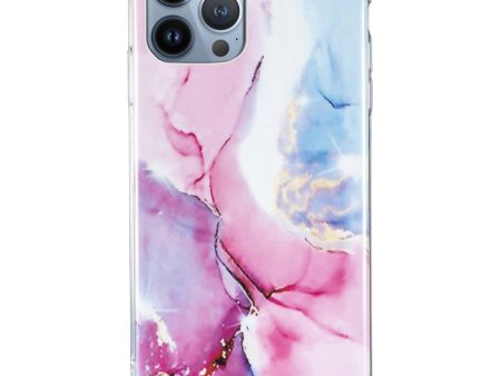 Marble iPhone 13 Pro Max case - Pink   Blue Cheap