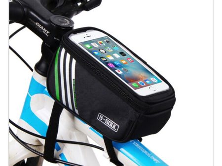 B-SOUL bicycle bike storage bag with touch screen view - Black For Sale