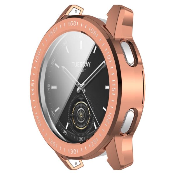 Xiaomi Watch S3 Scratch Resistant Watch Protective Case Electroplating Anti-drop Cover - Rose Gold Cheap