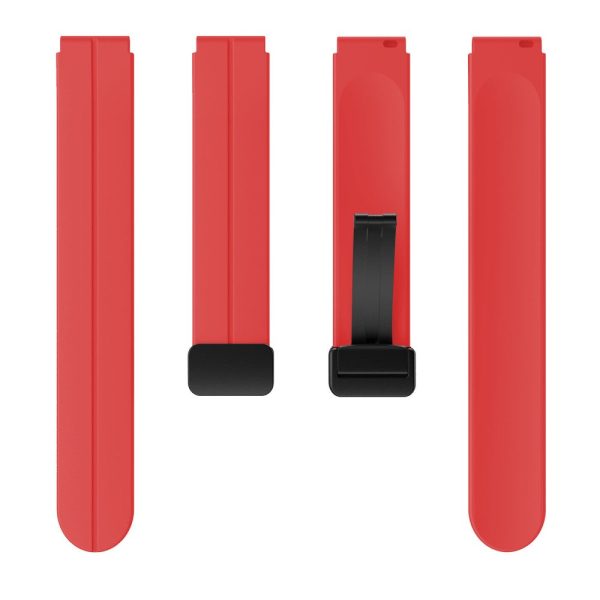 16mm silicone strap with black buckle for Keep   Huawei   Timex watch - Red For Discount