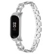 Xiaomi Smart Band 8 rhinestone décor metal strap - Silver For Discount