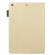 iPad 10.2 (2019) imprint flower brilliant leather flip case - Gold Online