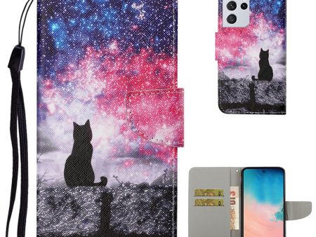 Wonderland Samsung Galaxy S21 Ultra flip case - Cat For Discount