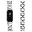 Xiaomi Smart Band 8 rhinestone décor metal strap - Silver For Discount