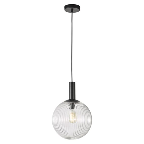 Legarno.25 Pendant Light in Black Clear Glass Online Sale