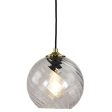 Twist Pendant Light in Brushed Brass Clear Glass Sale