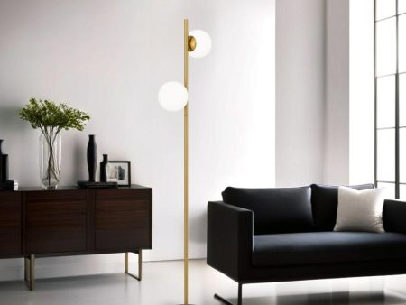 Figaro Floor Lamp 2Lt in Antique Gold or Black For Cheap