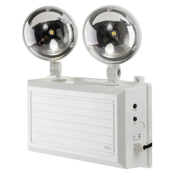 Twin Spot 2 x 3w Emergency Light in Matt White Discount