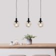 Legarno Pendant Light 3Lt in Black Clear Glass Online