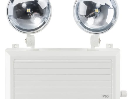 Twin Spot 2 x 3w Emergency Light in Matt White Discount