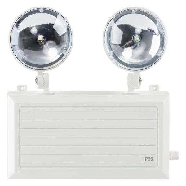 Twin Spot 2 x 3w Emergency Light in Matt White Discount