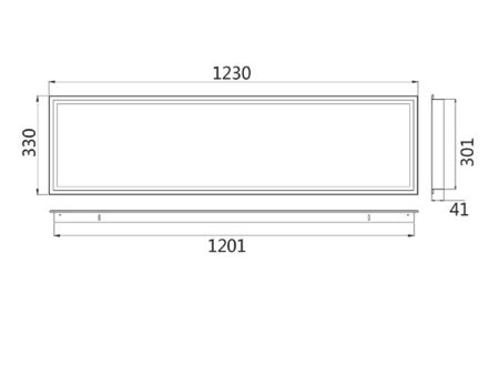 Matrix Recessed Mount Frame: To Suit Matrix LED Panel Light 1200 x 300 ONLY - 2002118 For Discount