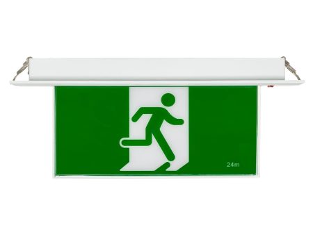 Slimline Recessed LED Exit Light 3w in Matt White Online