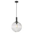 Legarno.30 Pendant Light in Black Clear Glass Online Sale