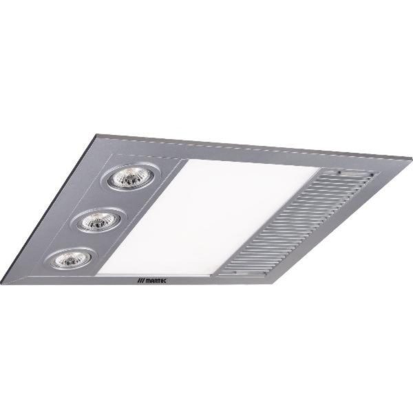 480m³ h Martec Linear MINI 3 in 1 Bathroom Heater   Exhaust Fan and LED Light in Silver   White on Sale