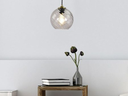 Twist Pendant Light in Brushed Brass Clear Glass Sale